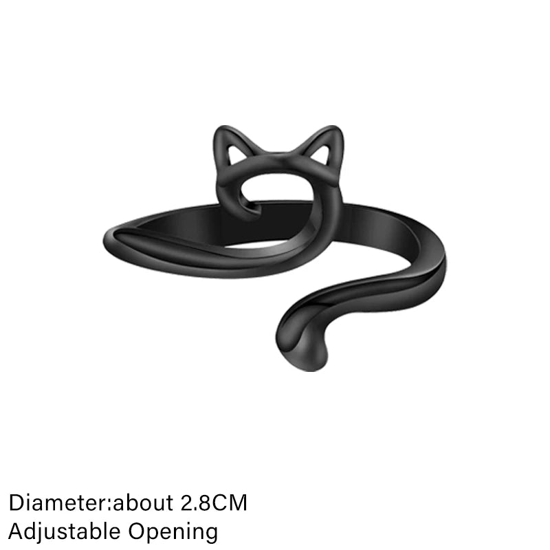 Knitting Crochet Hook Ring 1/2Pcs Adjustable Crochet Tension Cat Ring Beginneryarn Guide Finger Holders Thimbles Winder Tools