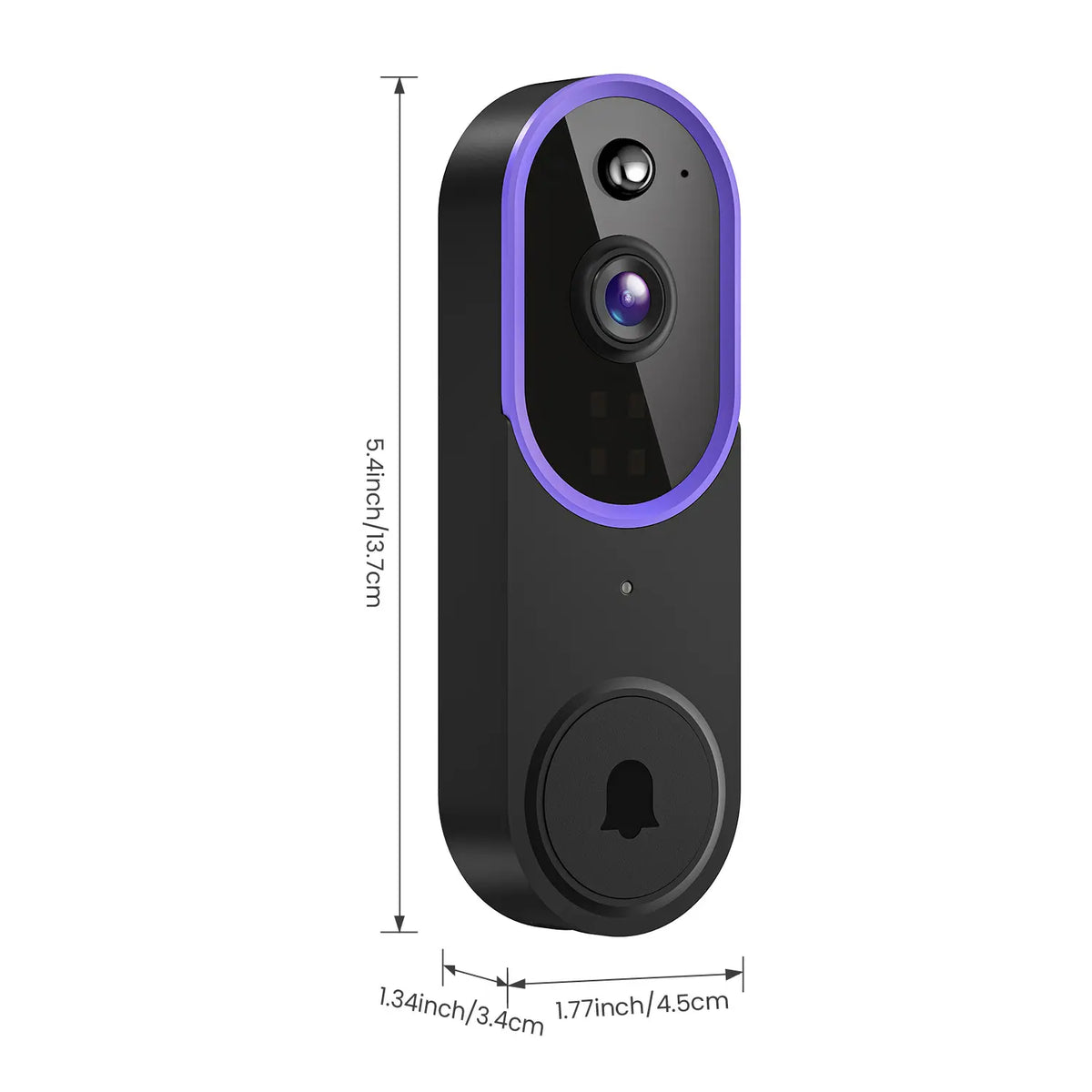 Wireless Video Doorbell Camera - 1080P Smart Outdoor Security Gadget with AI Human Detection, Night Vision, Instant Alert, 2-Way Audio, 2.4G Wifi Only, Easy Installation, Rechargeable Battery, Cloud Storage