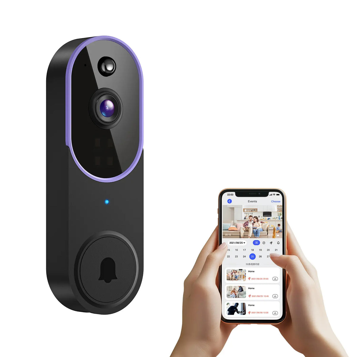 Wireless Video Doorbell Camera - 1080P Smart Outdoor Security Gadget with AI Human Detection, Night Vision, Instant Alert, 2-Way Audio, 2.4G Wifi Only, Easy Installation, Rechargeable Battery, Cloud Storage
