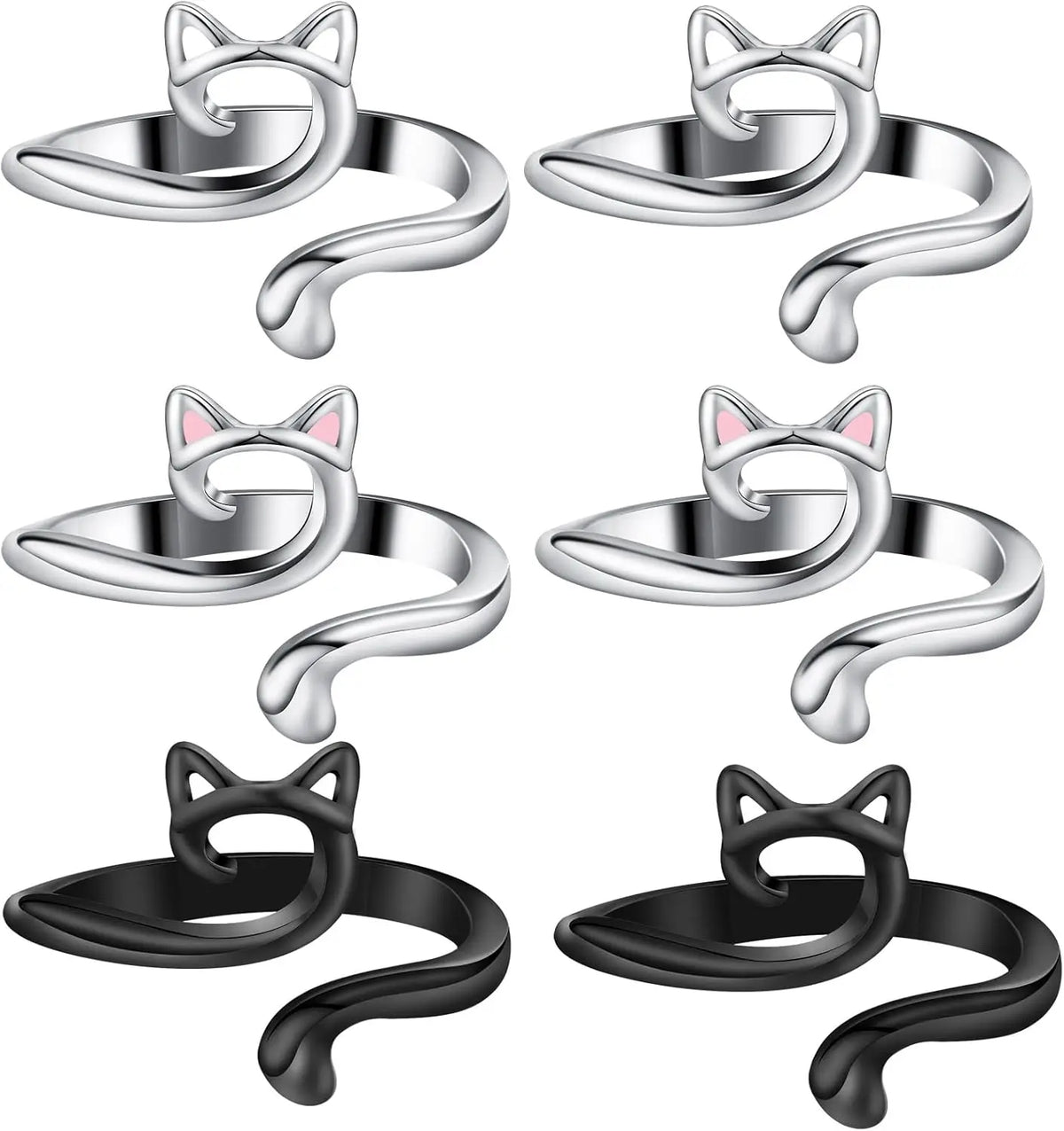 Knitting Crochet Hook Ring 1/2Pcs Adjustable Crochet Tension Cat Ring Beginneryarn Guide Finger Holders Thimbles Winder Tools